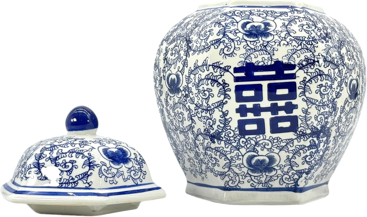 Blue and White Chinoiserie Ginger Jar, 12 or 14 Inch