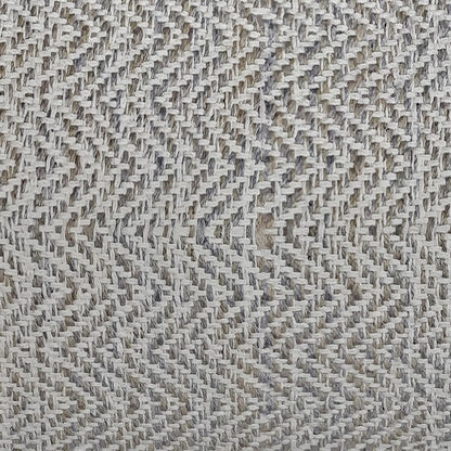 Simpli Home Cowan Blue Wool Square Pouf
