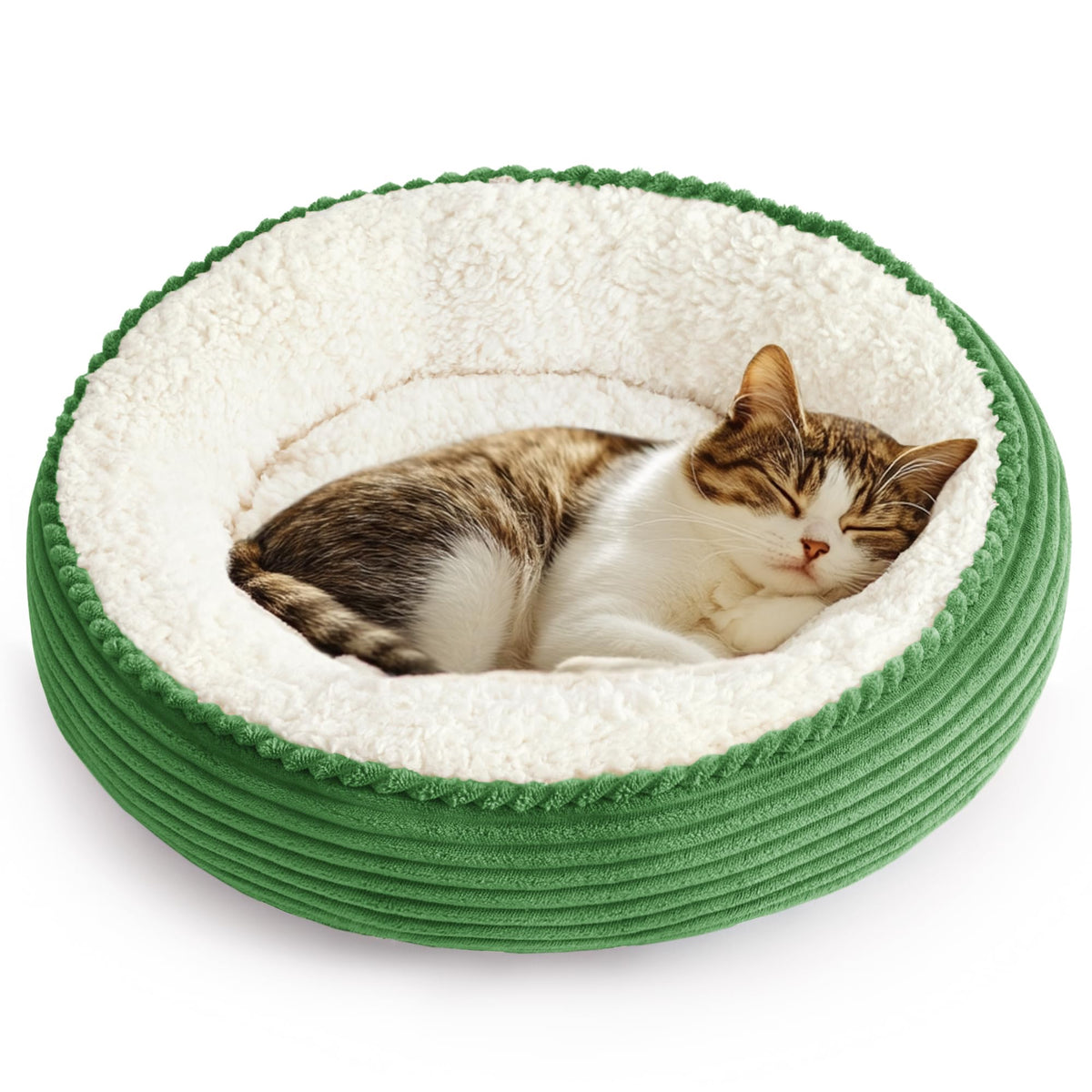 Royal Blue Round Donut Pet Bed