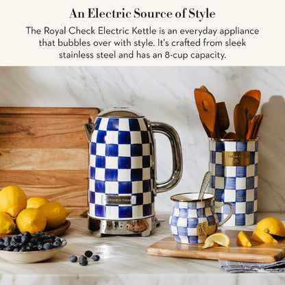 MacKenzie-Childs Electric Kettle, Royal Check