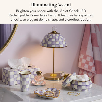 MacKenzie-Childs LED Dome Table Lamp, Sky Check