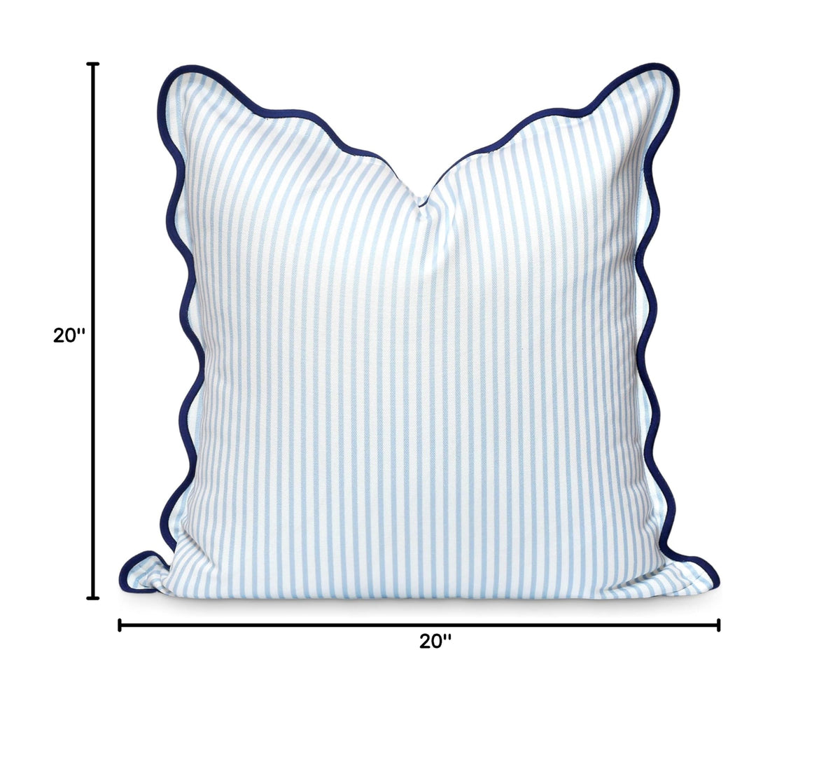 Navy Greek Key Outdoor Lumbar Pillow Cover, 12x20