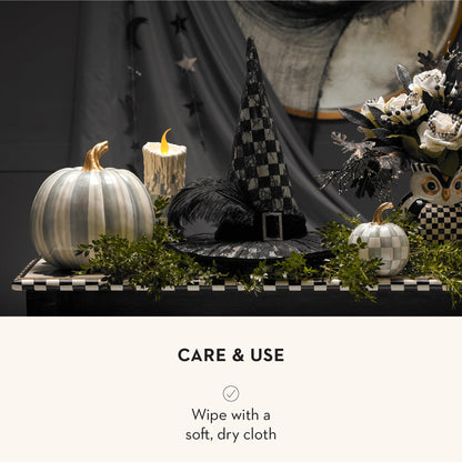 MacKenzie-Childs Resin Pumpkin, Royal Check