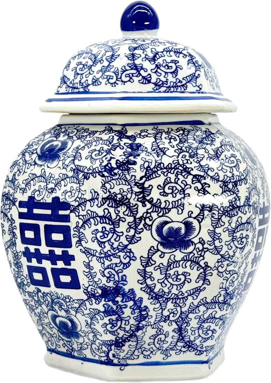 Blue and White Chinoiserie Ginger Jar, 12 or 14 Inch