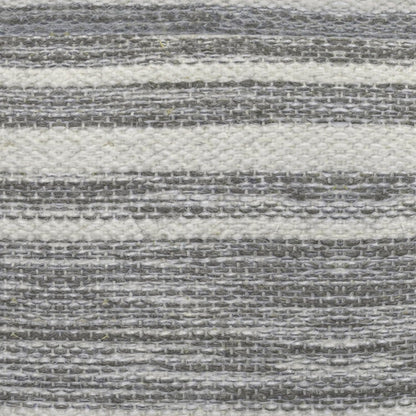 Simpli Home Cowan Blue Wool Square Pouf