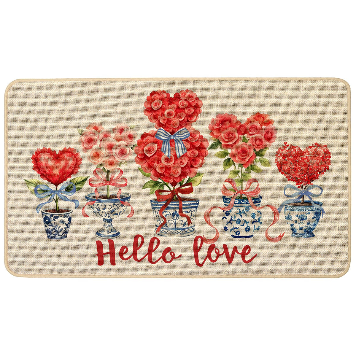 Chinoiserie Christmas Doormat, 17 x 29 Inch