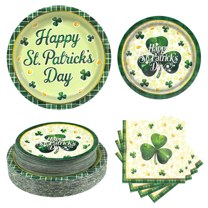 Blue and White Floral Paper Plates and Napkins, Serves 20
