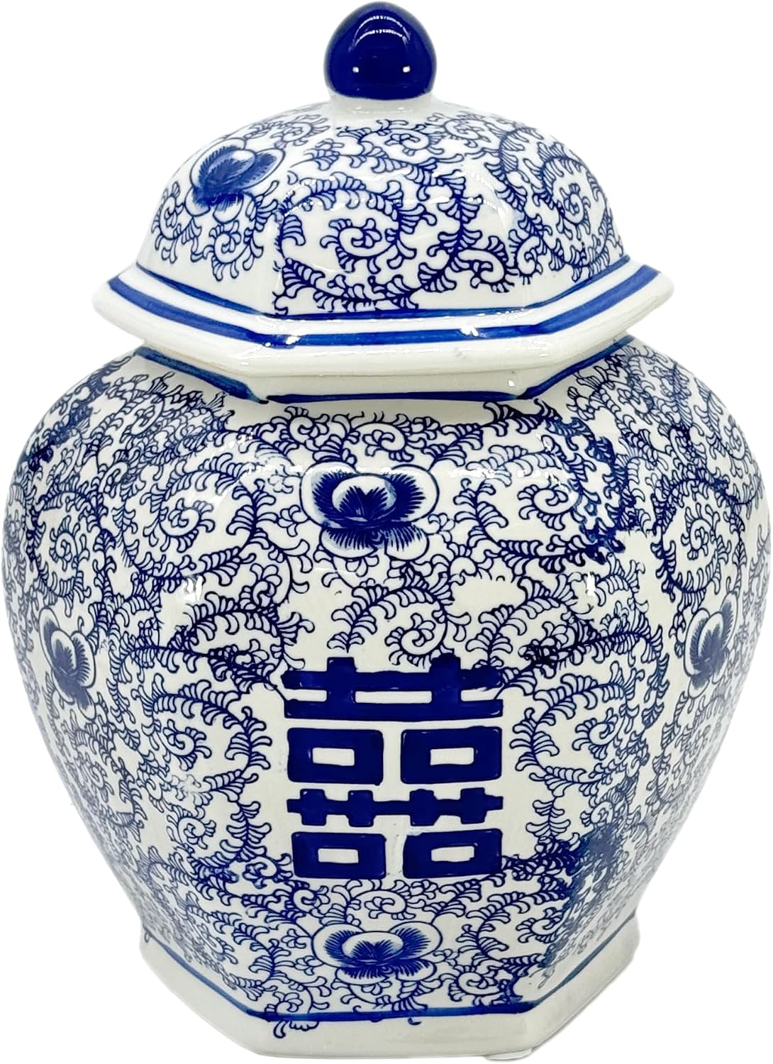 Blue and White Chinoiserie Ginger Jar, 12 or 14 Inch
