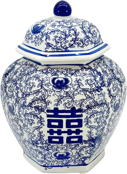 Blue and White Chinoiserie Ginger Jar, 12 or 14 Inch