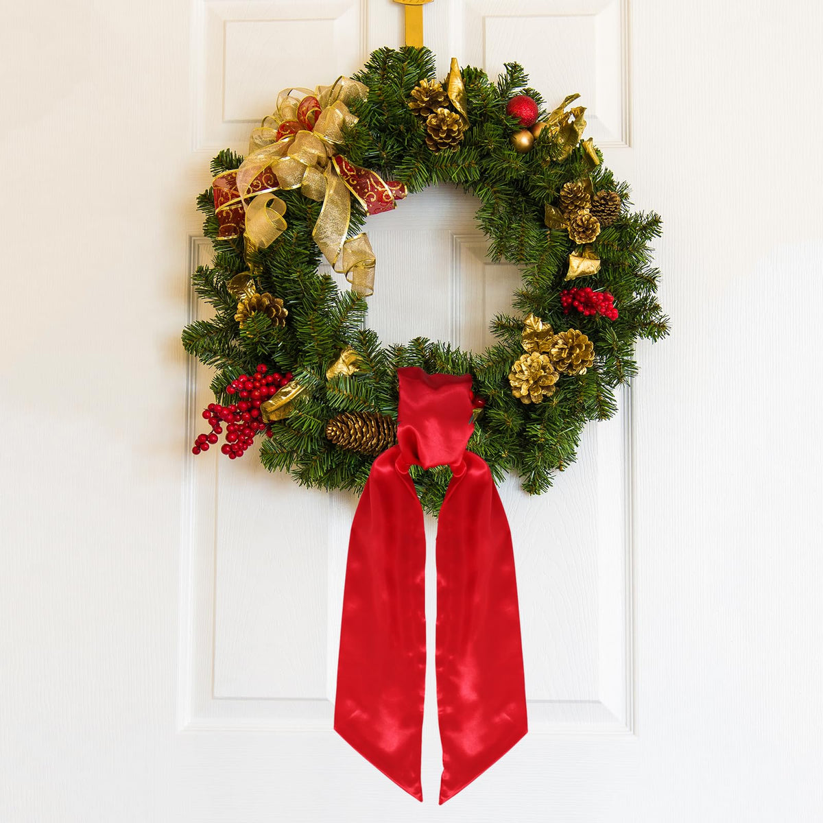 Royal Blue Satin Wreath Sash