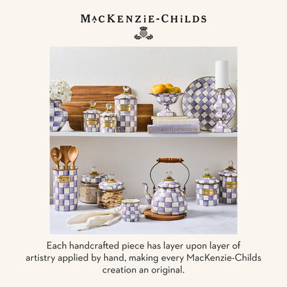 MacKenzie-Childs Two-Tier Sweet Stand, Royal Check