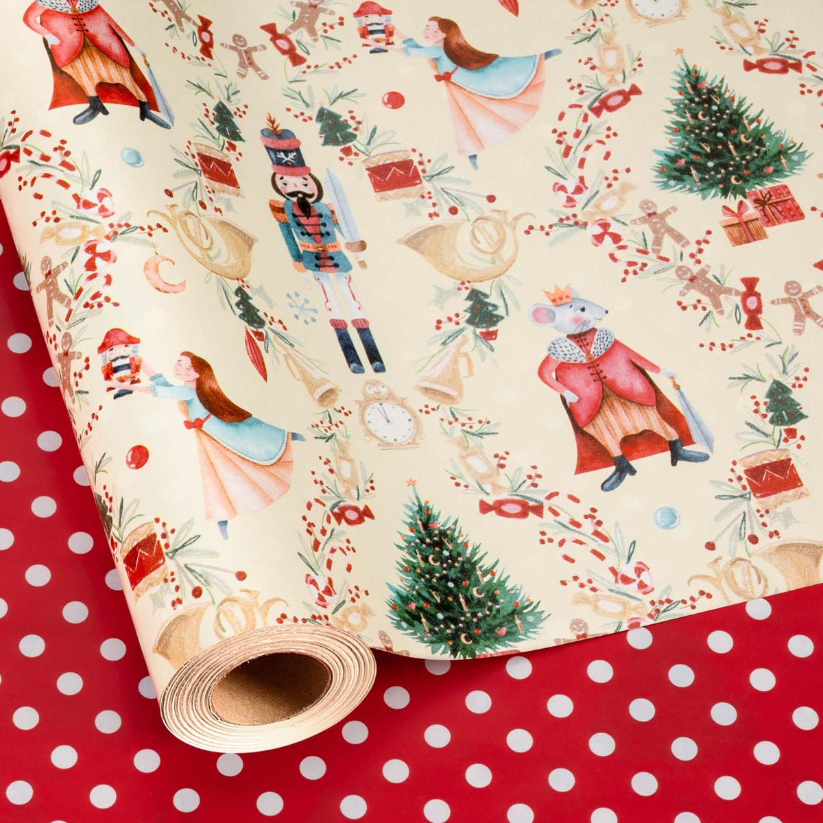 Blue Nutcracker Christmas Wrapping Paper, 32.8 Ft