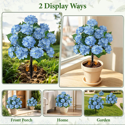 Real Touch Blue Hydrangea Faux Flowers