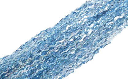 Navy Blue Foil Fringe Curtains, 4 Pack
