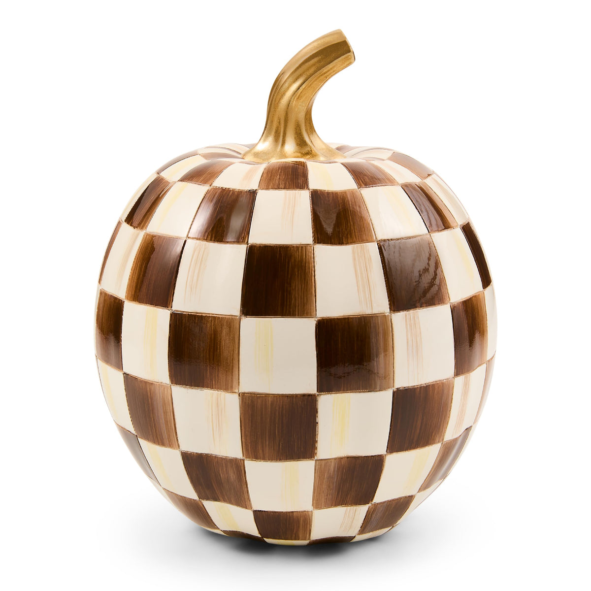 MacKenzie-Childs Resin Pumpkin, Royal Check