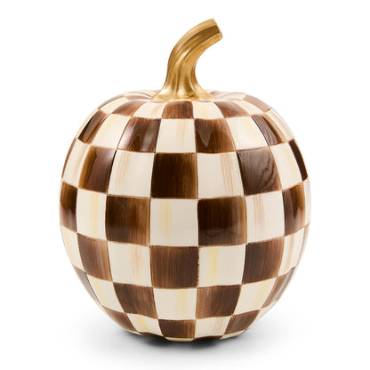 MacKenzie-Childs Resin Pumpkin, Royal Check