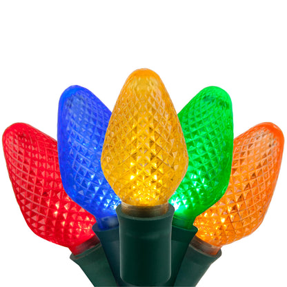 Blue C9 LED Christmas Light Set, 25 Bulbs