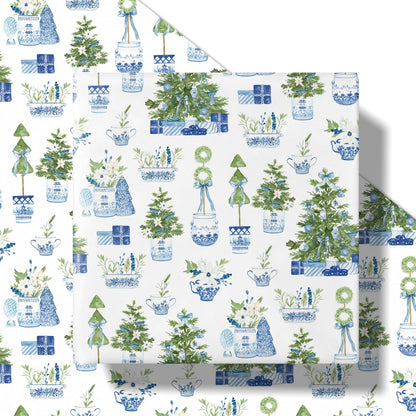 Chinoiserie Nutcracker Christmas Wrapping Paper