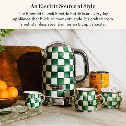 MacKenzie-Childs Electric Kettle, Royal Check