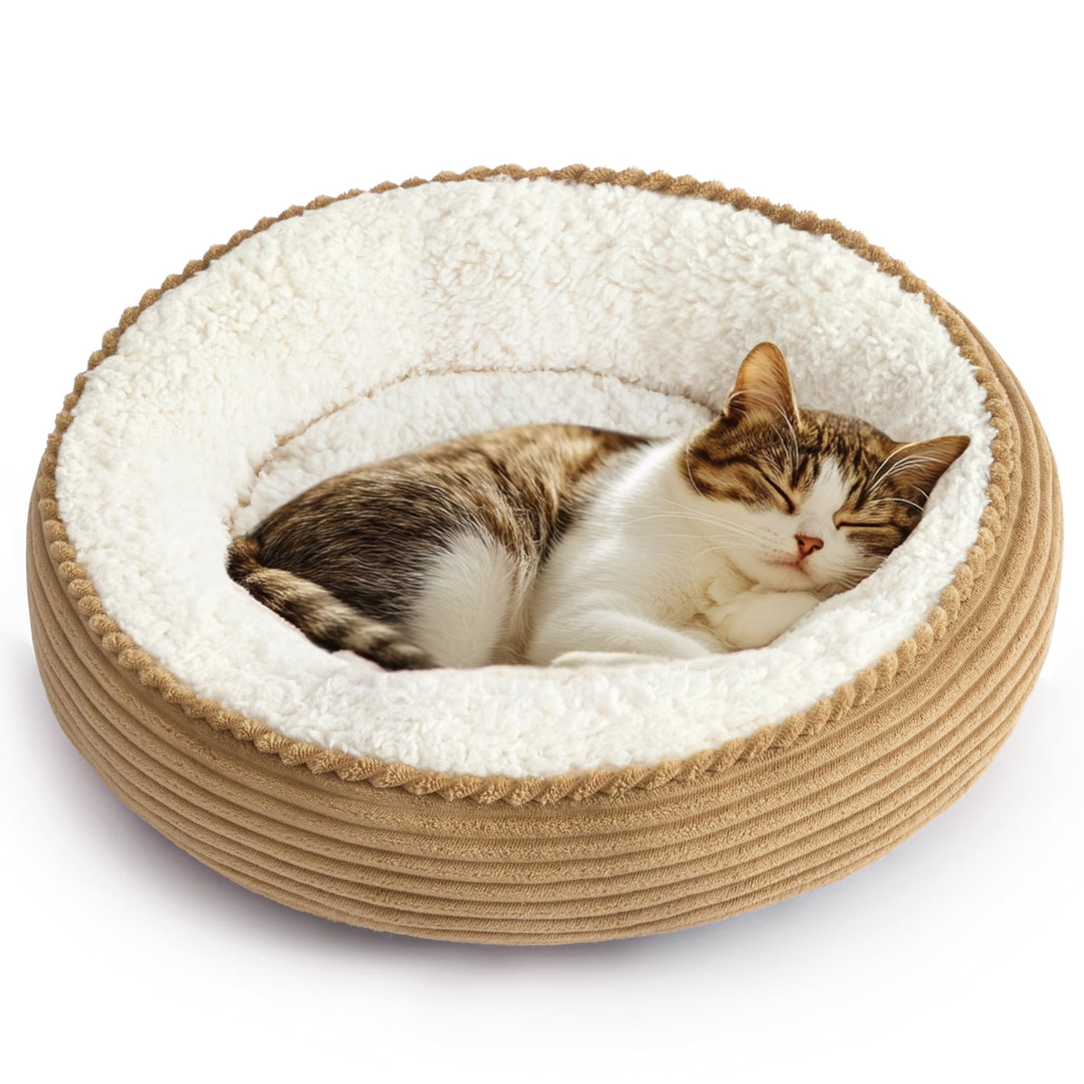 Royal Blue Round Donut Pet Bed
