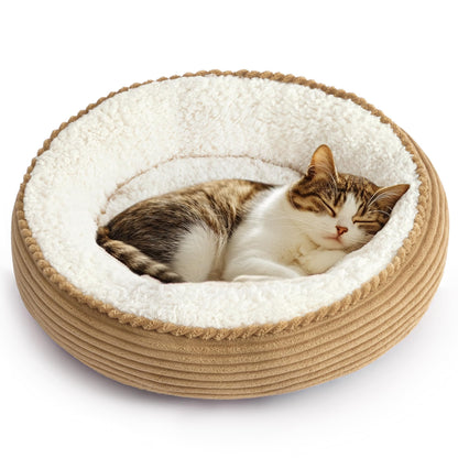Royal Blue Round Donut Pet Bed