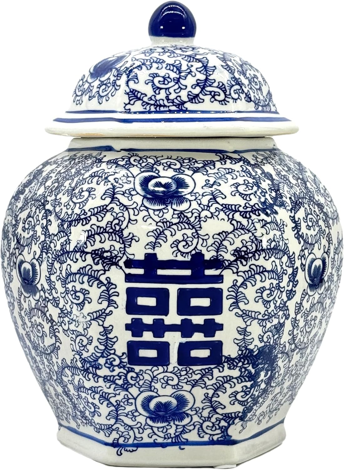 Blue and White Chinoiserie Ginger Jar, 12 or 14 Inch