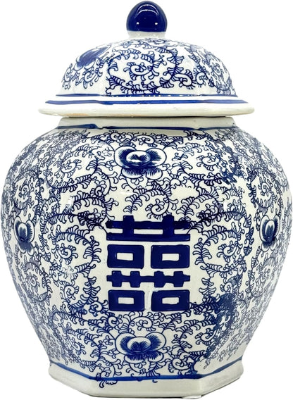 Blue and White Chinoiserie Ginger Jar, 12 or 14 Inch