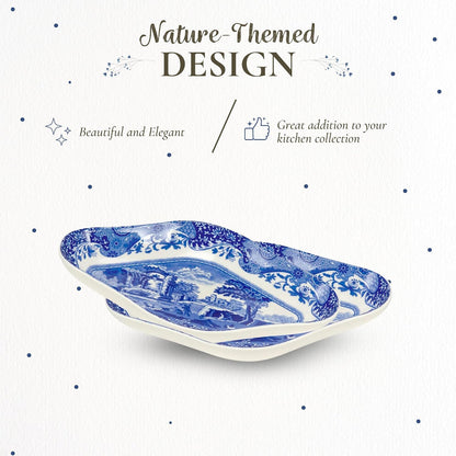Spode Blue Italian Pickle Dishes, Set of 2