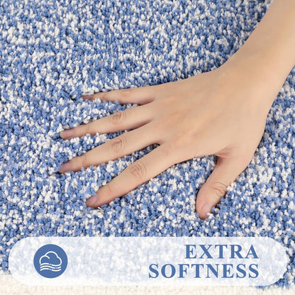 Shaggy Microfiber Bath Rug Set, 3 Piece
