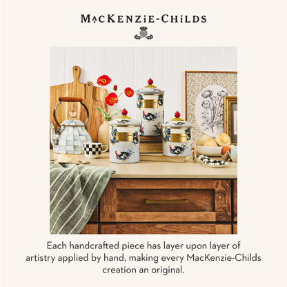 MacKenzie-Childs Enamel Canister Set, Royal Check