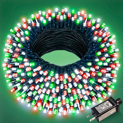 Blue and White Christmas Lights, 100 ft