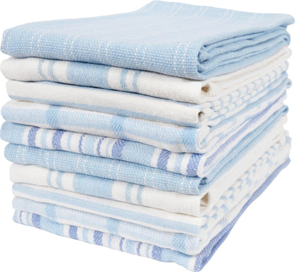 Navy Kitchen Towels, Set of 10