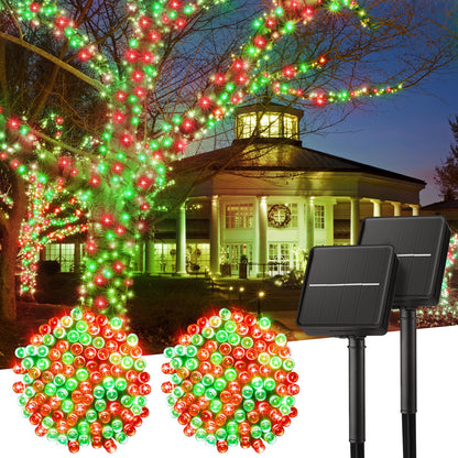 Solar Christmas String Lights, 100 LED, 40 ft