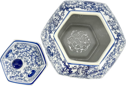 Blue and White Chinoiserie Ginger Jar, 12 or 14 Inch