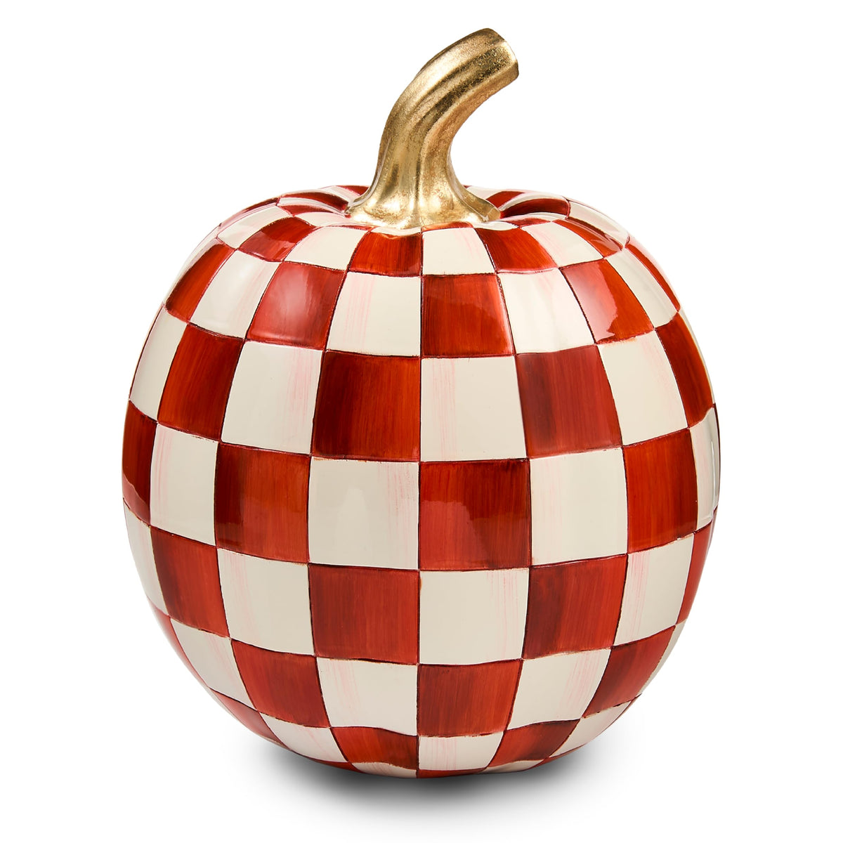 MacKenzie-Childs Resin Pumpkin, Royal Check