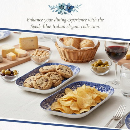 Spode Blue Italian Pickle Dishes, Set of 2