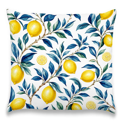 Blue Chinoiserie Bird and Peony Pillow Cover, 18x18