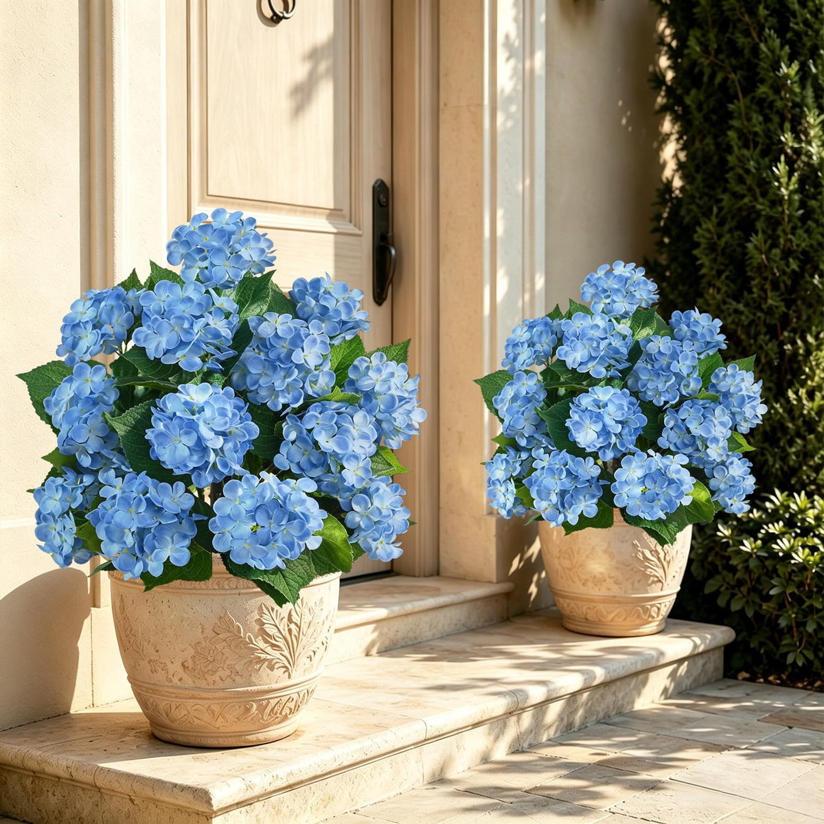 Real Touch Blue Hydrangea Faux Flowers