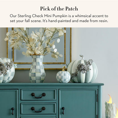 MacKenzie-Childs Resin Pumpkin, Royal Check