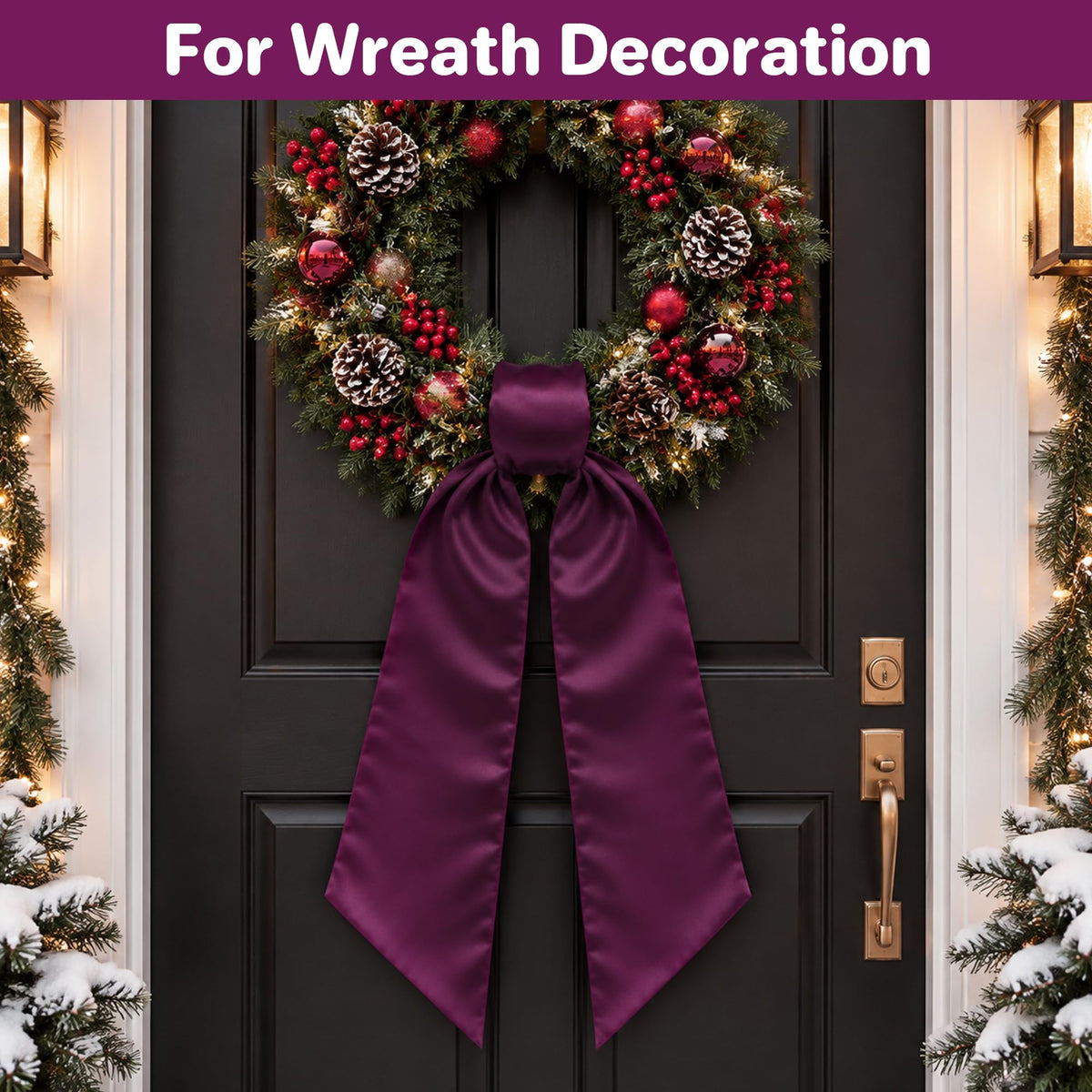 Royal Blue Satin Wreath Sash