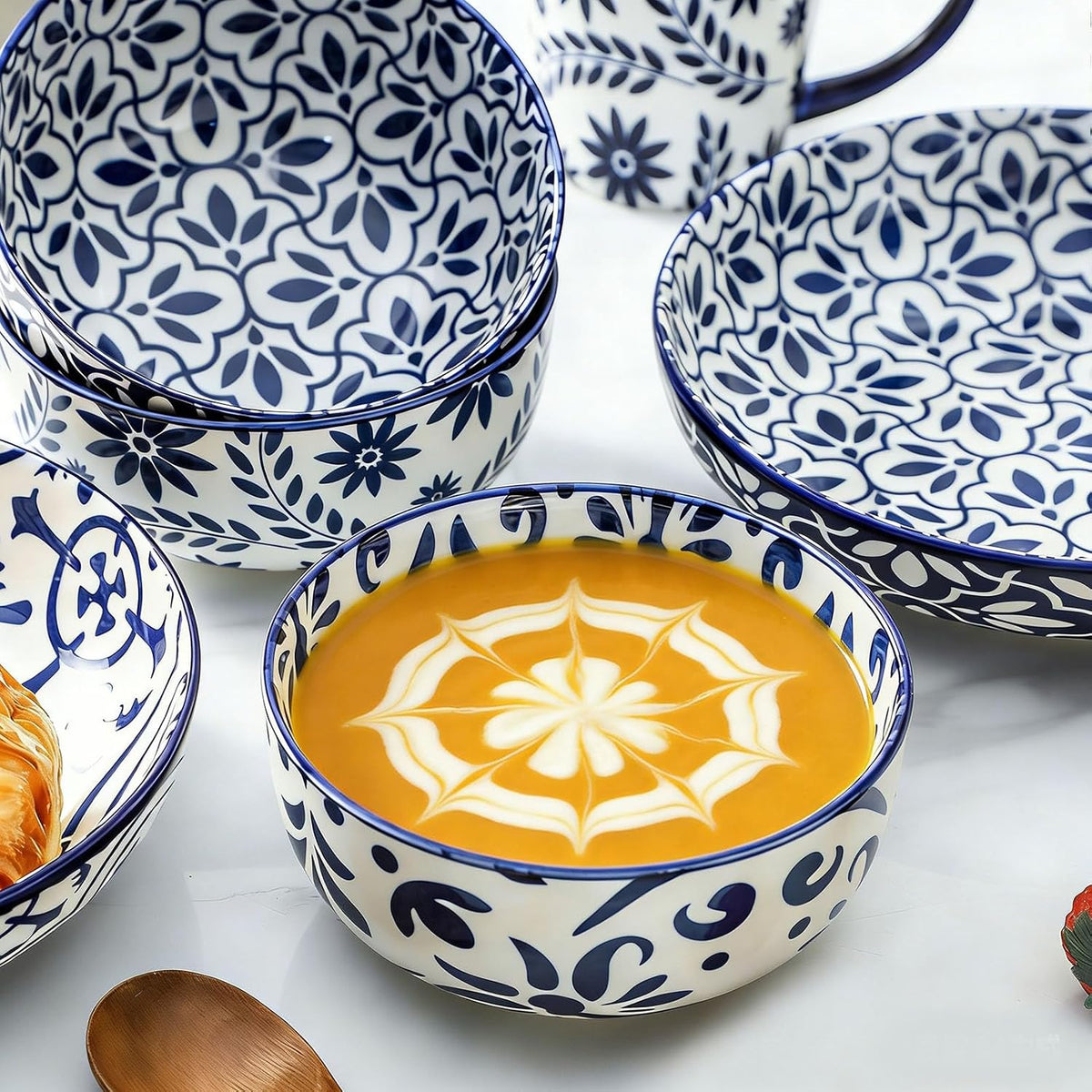 Ceramic Soup Bowls, Set of 6