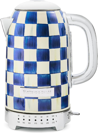 MacKenzie-Childs Electric Kettle, Royal Check