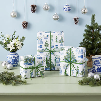 Chinoiserie Nutcracker Christmas Wrapping Paper