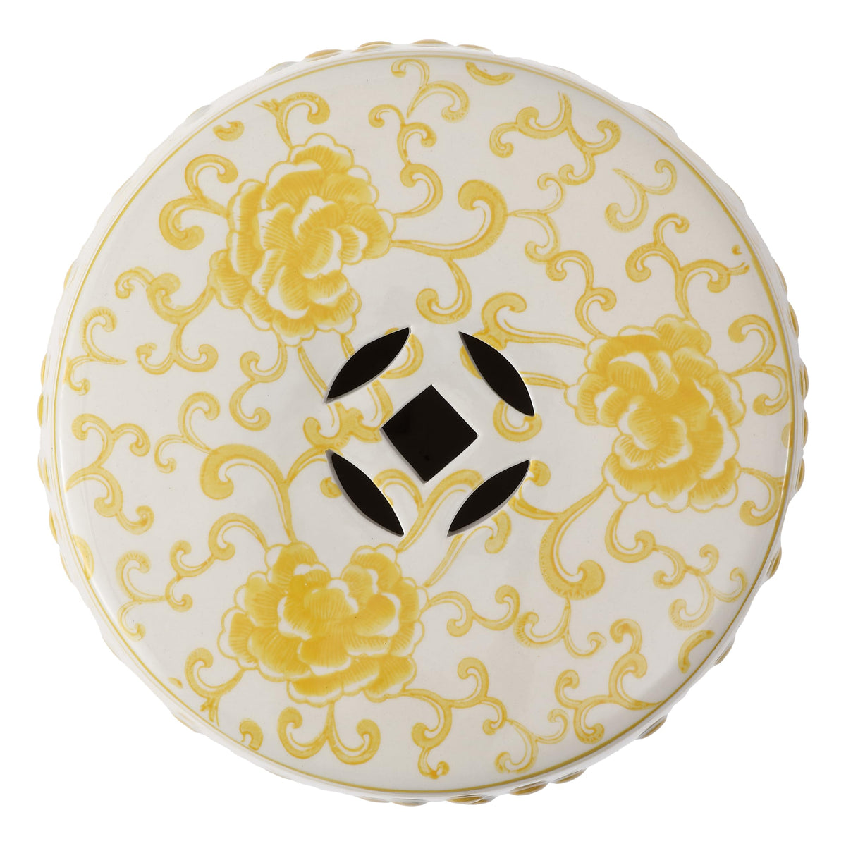 Jonathan Y Lotus Chinoiserie Garden Stool, 17.75"