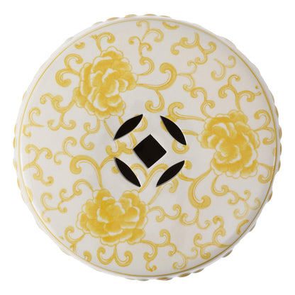 Jonathan Y Lotus Chinoiserie Garden Stool, 17.75"