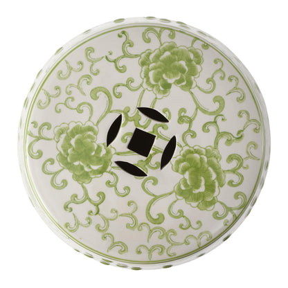 Jonathan Y Lotus Chinoiserie Garden Stool, 17.75"