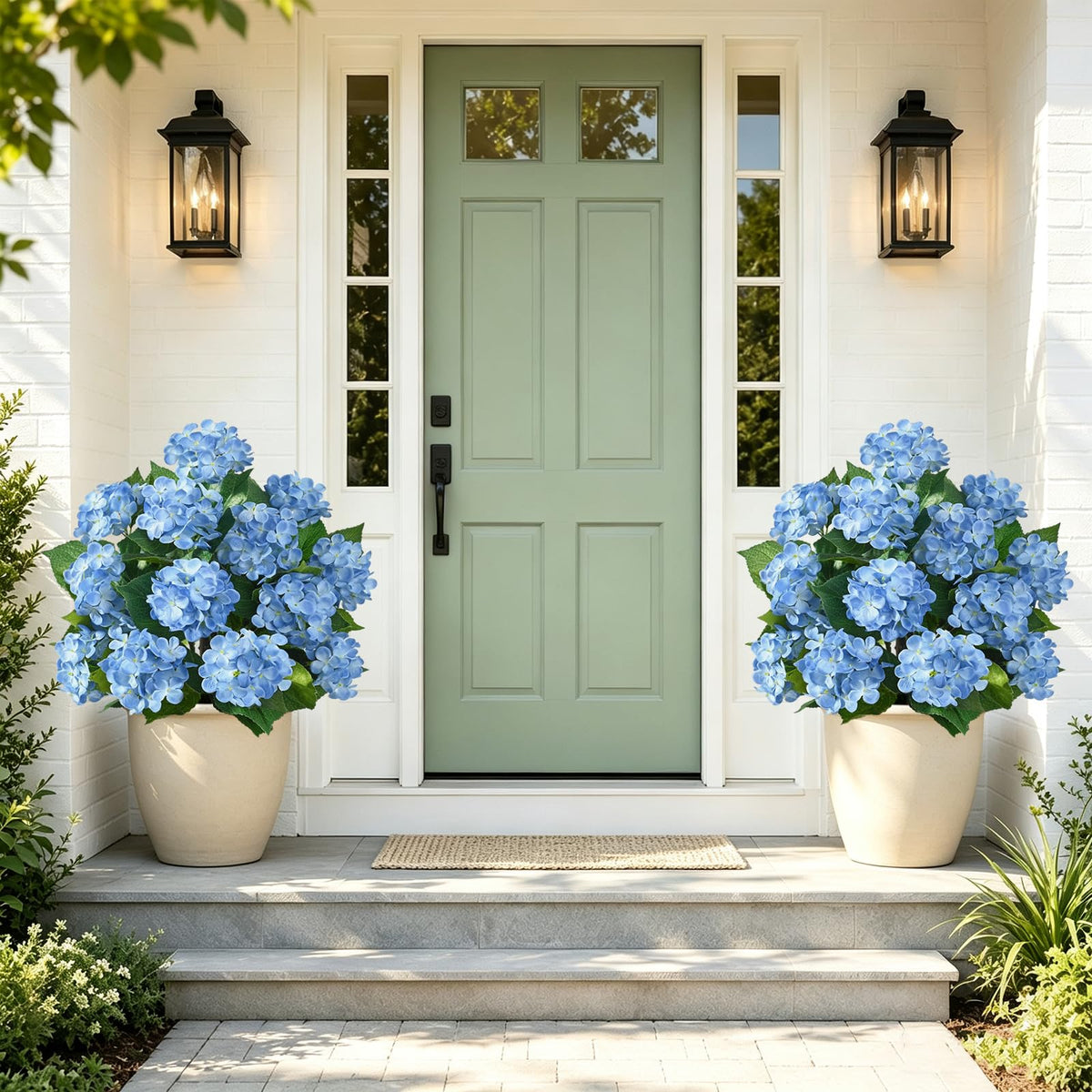 Real Touch Blue Hydrangea Faux Flowers