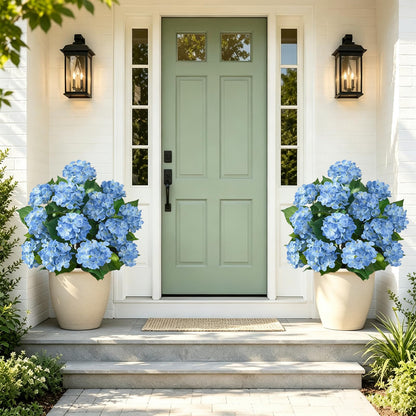 Real Touch Blue Hydrangea Faux Flowers