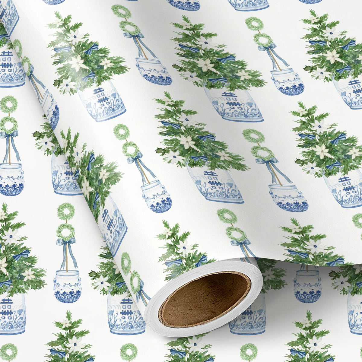 Chinoiserie Nutcracker Christmas Wrapping Paper