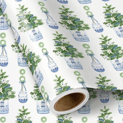 Chinoiserie Nutcracker Christmas Wrapping Paper